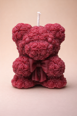 🐻 Natürliche Bienenwachskerze „Teddy“