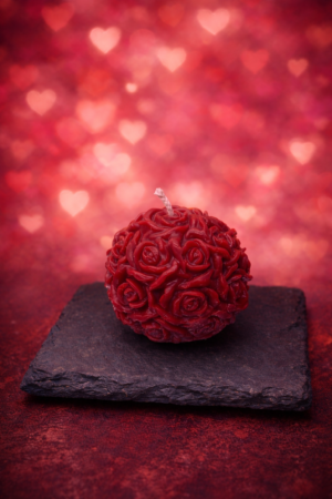 🌸 Premium Bienenwachskerze „Blütenkugel“