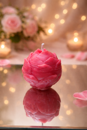 Bienenwachskerze „Blütenform”