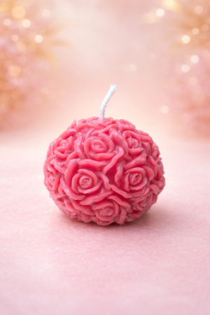 🌸 Premium Bienenwachskerze „Blütenkugel“