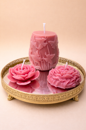 Handgefertigtes Kerzenset aus Bienenwachs 🌿