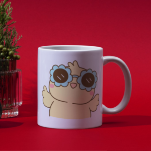 🐣 Tasse „Küken mit Blumenbrille“ – Niedliches Frühlingsmotiv