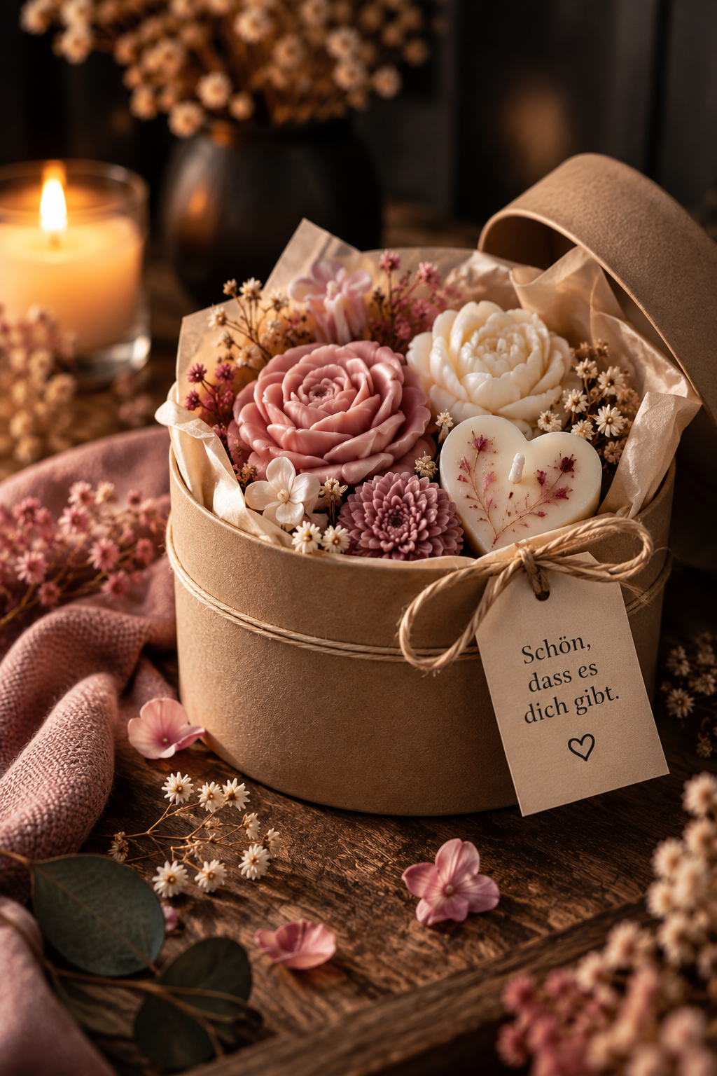 Geschenk aus Wachs von Kreisel-Design